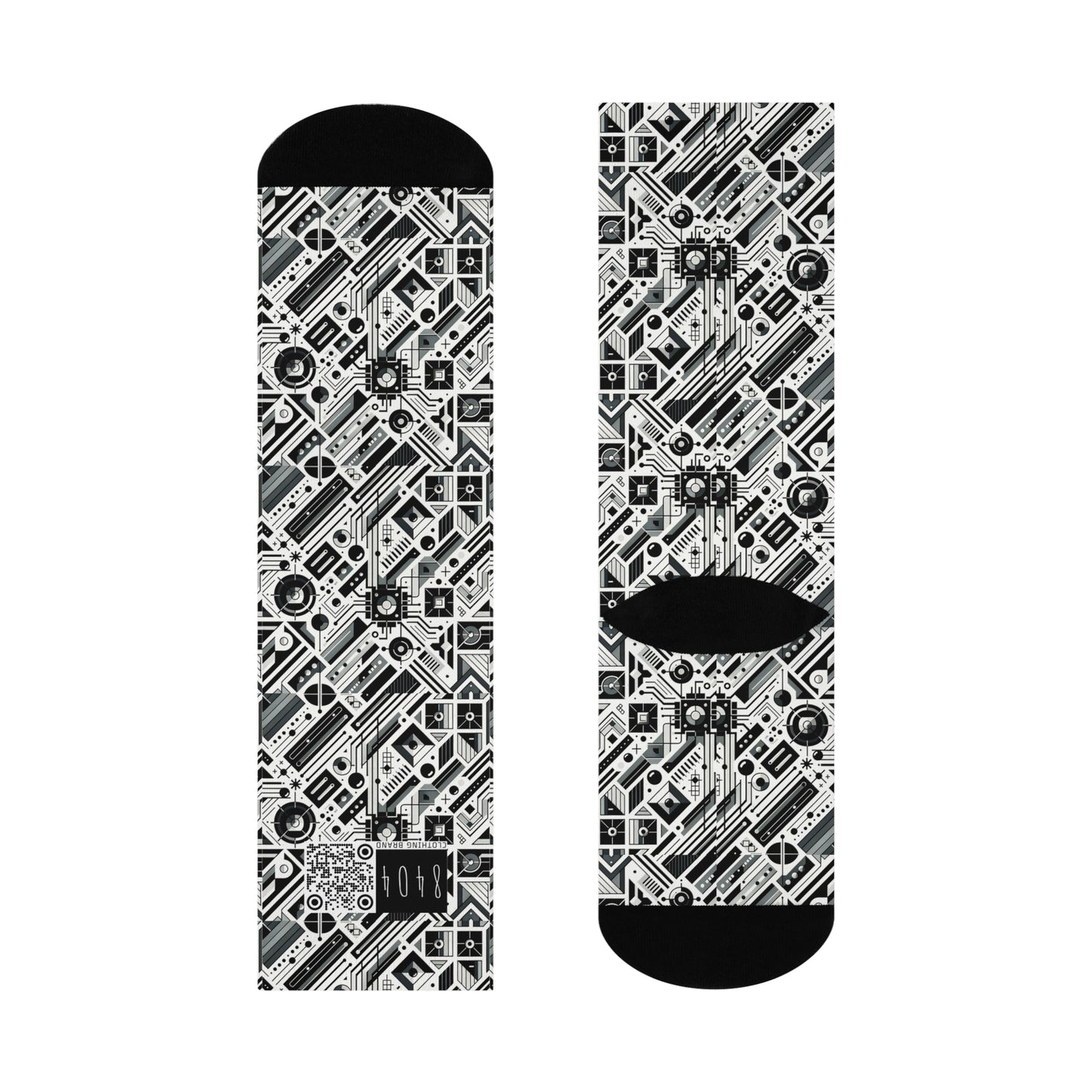 Digital Minimalism Minimalist Tech Cushioned Crew Socks - 8404 Design-62