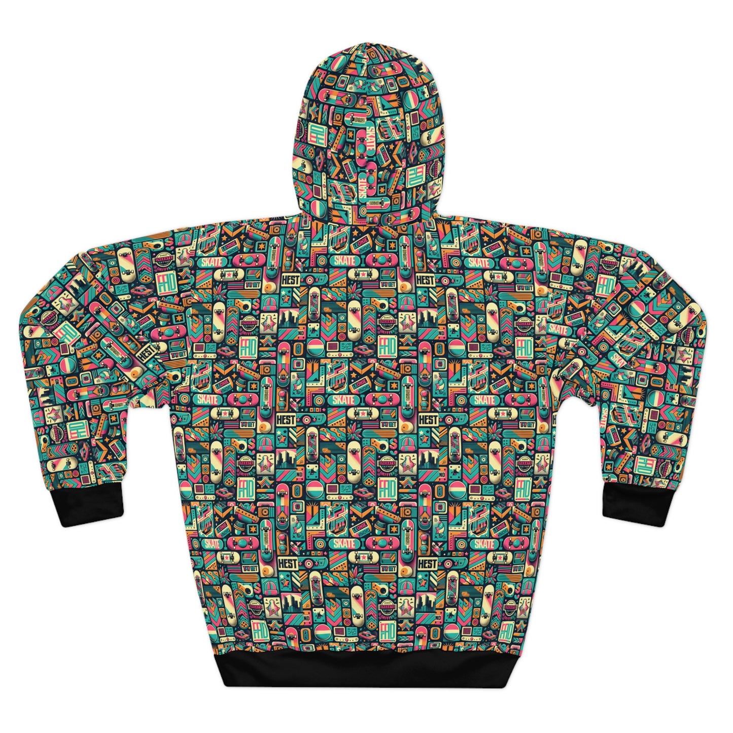 Skate Culture Revival Urban Retro Cool Pullover Hoodie - 8404 Design-61