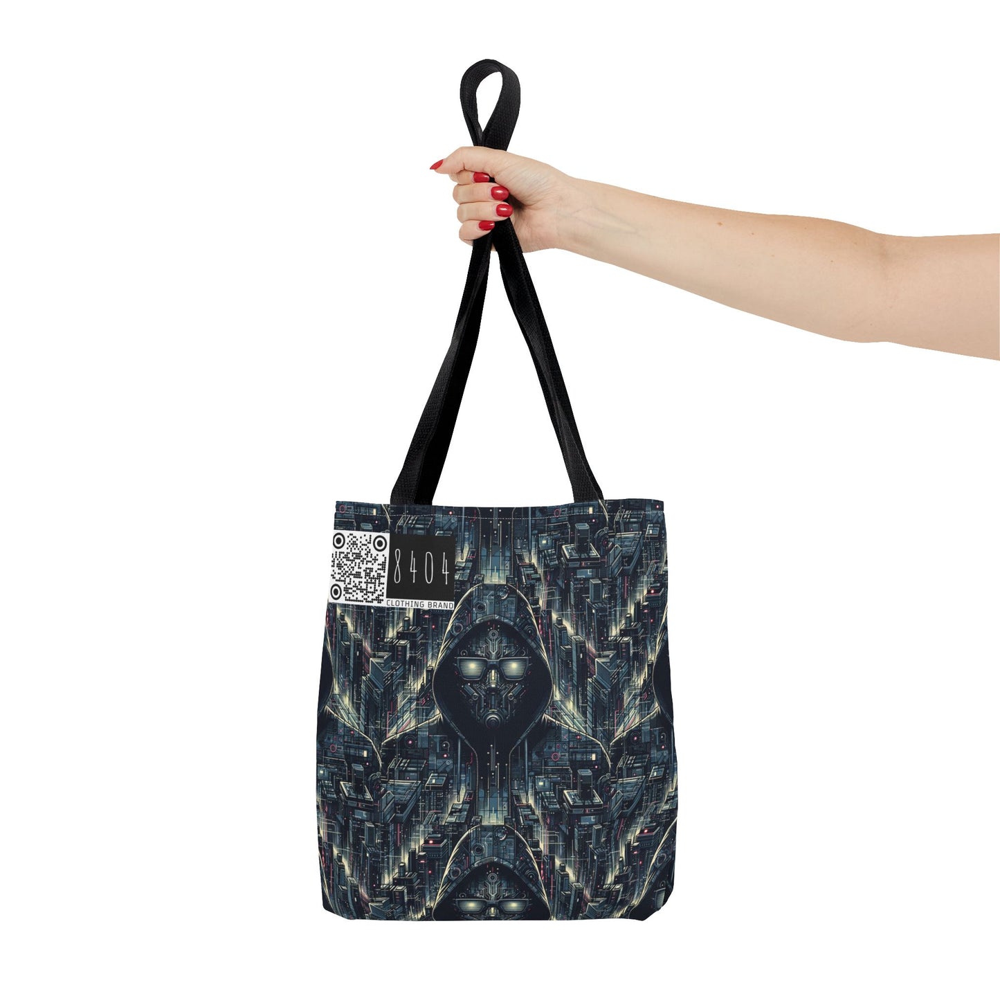 Tech Noir Aesthetics Sleek Tech Streetwear Tote Bag - 8404 Design-56