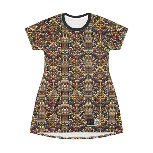 Digital Renaissance Modern Baroque Fusion T-Shirt Dress - 8404 Design-57