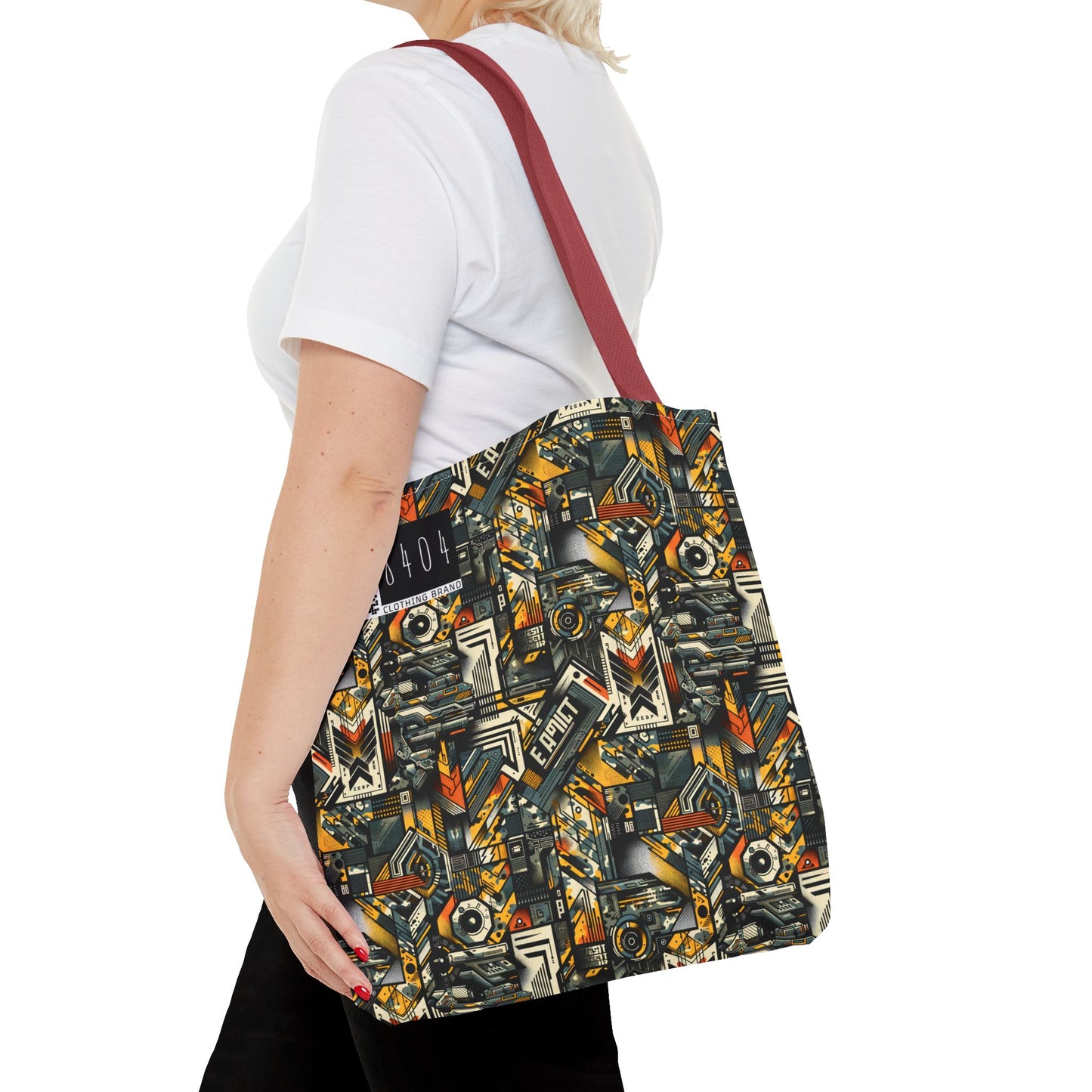 Digital Punk Futuristic Grunge Tote Bag - 8404 Design-49