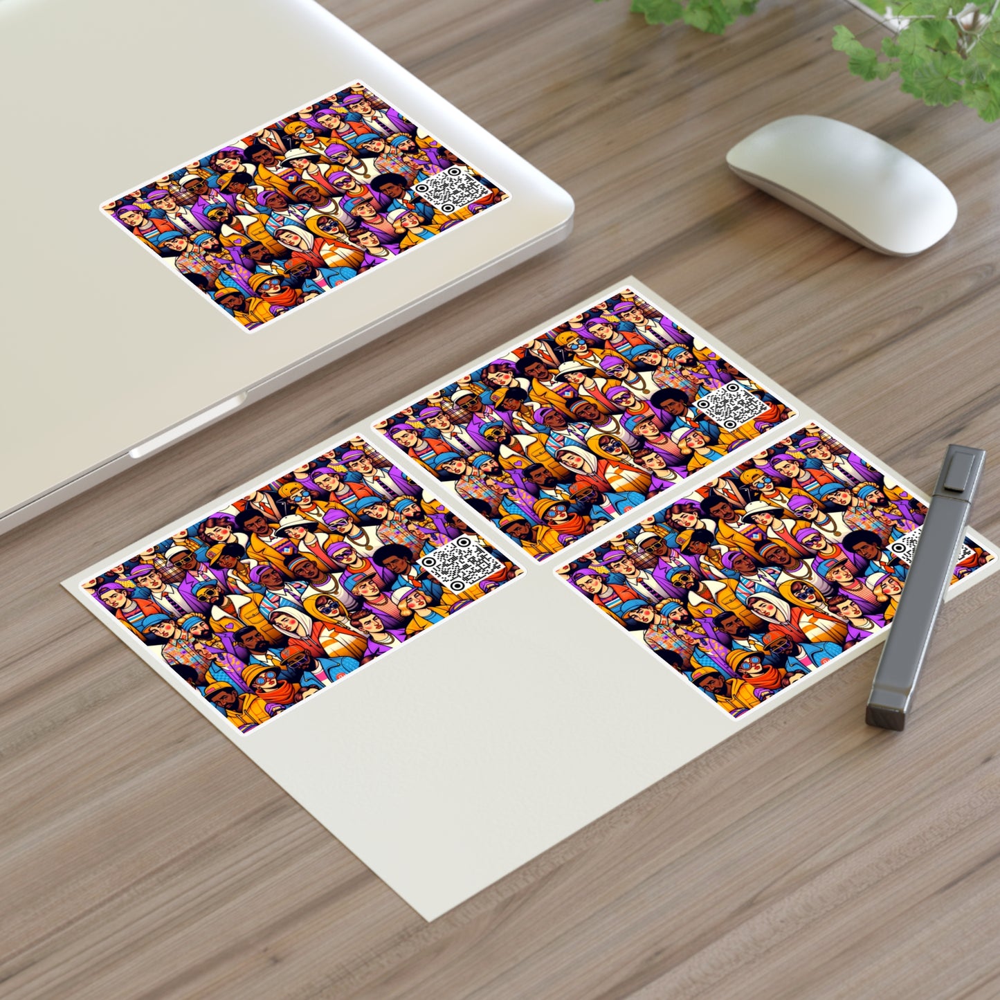 Digital Retro Aesthetics Nostalgic Yet Vibrant Streetwear With a Modern Twist Sticker Sheets - 8404 Design-58