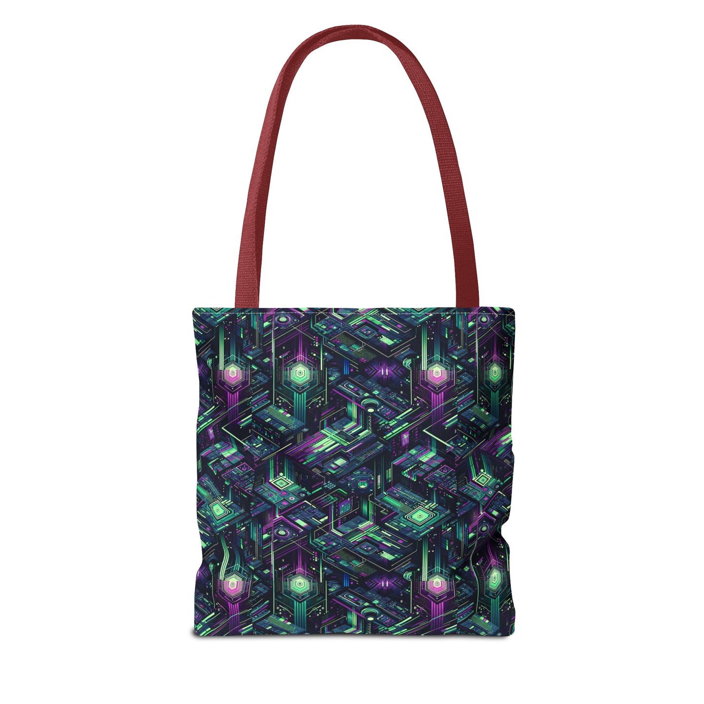Tech Noir Aesthetics Tech-Forward Urban Dystopia Tote Bag - 8404 Design-43