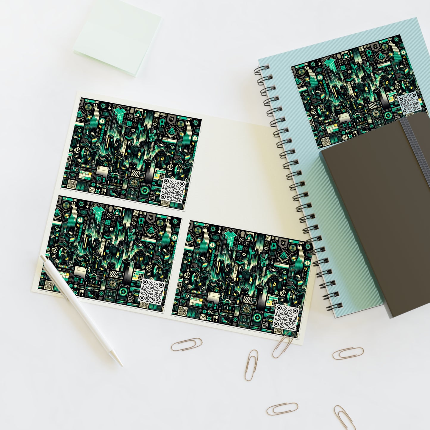Digital Dystopia Tech Noir Sticker Sheets - 8404 Design-63