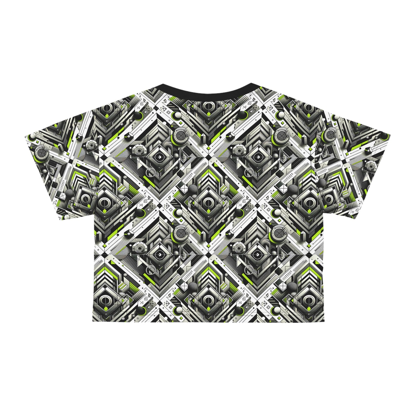 Elevated Sporty Tech Tech-Forward Streetwear Crop Tee - 8404 Design-70