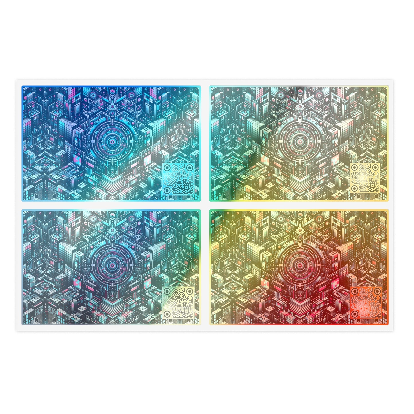 Digital Rebellion Tech-Inspired Streetwear Sticker Sheets - 8404 Design-54