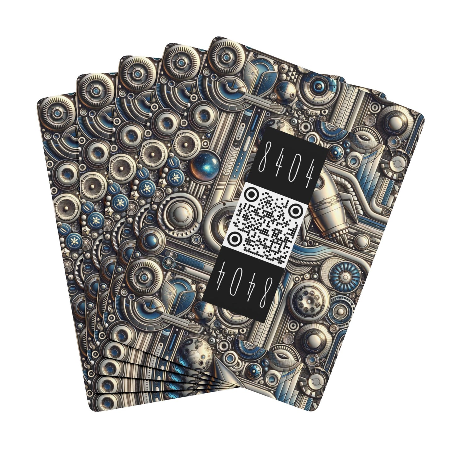 Retro Futurism Revival Vintage Futurism Poker Playing Cards - 8404 Design-60 B