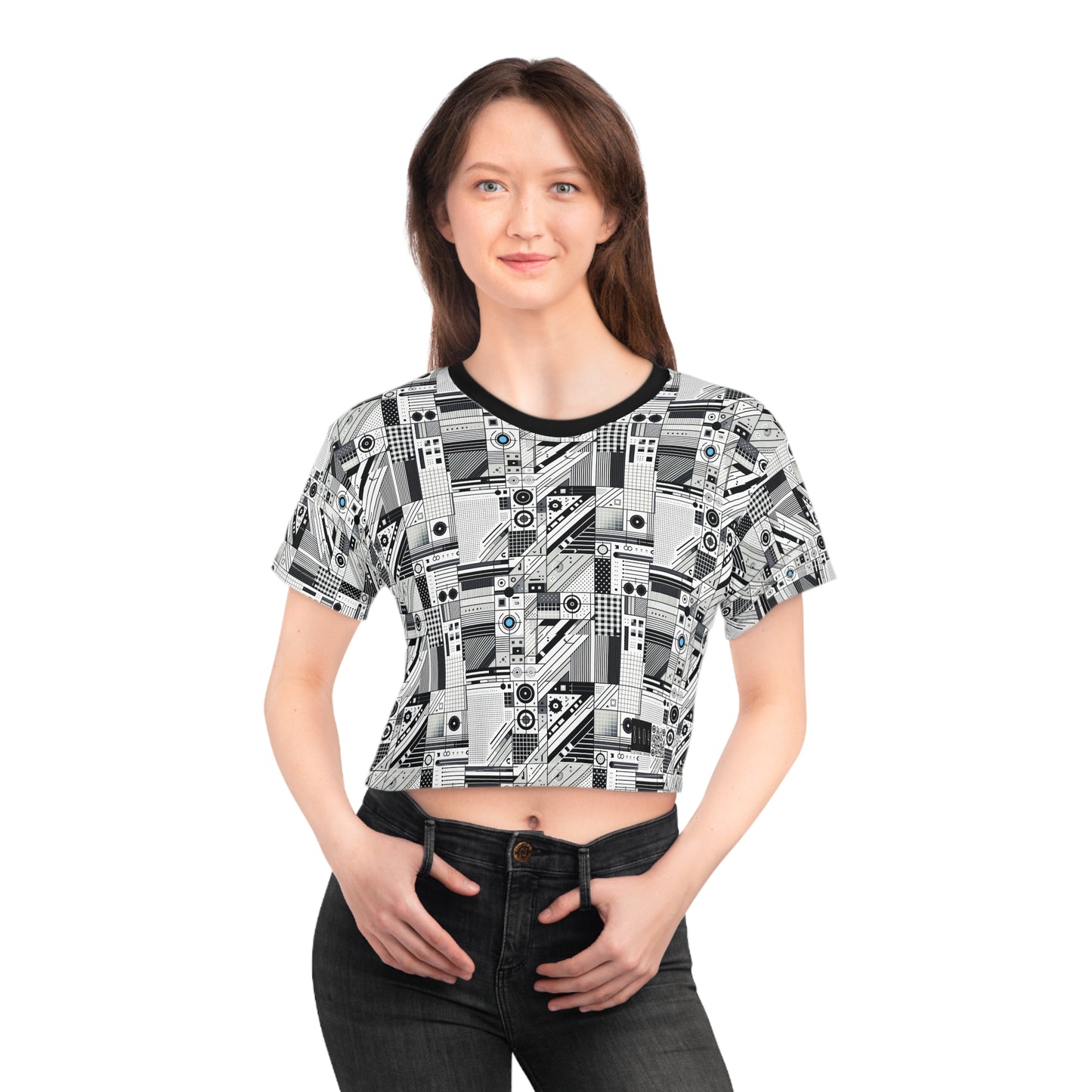 Digital Minimalism Minimalist Tech Crop Tee - 8404 Design-52