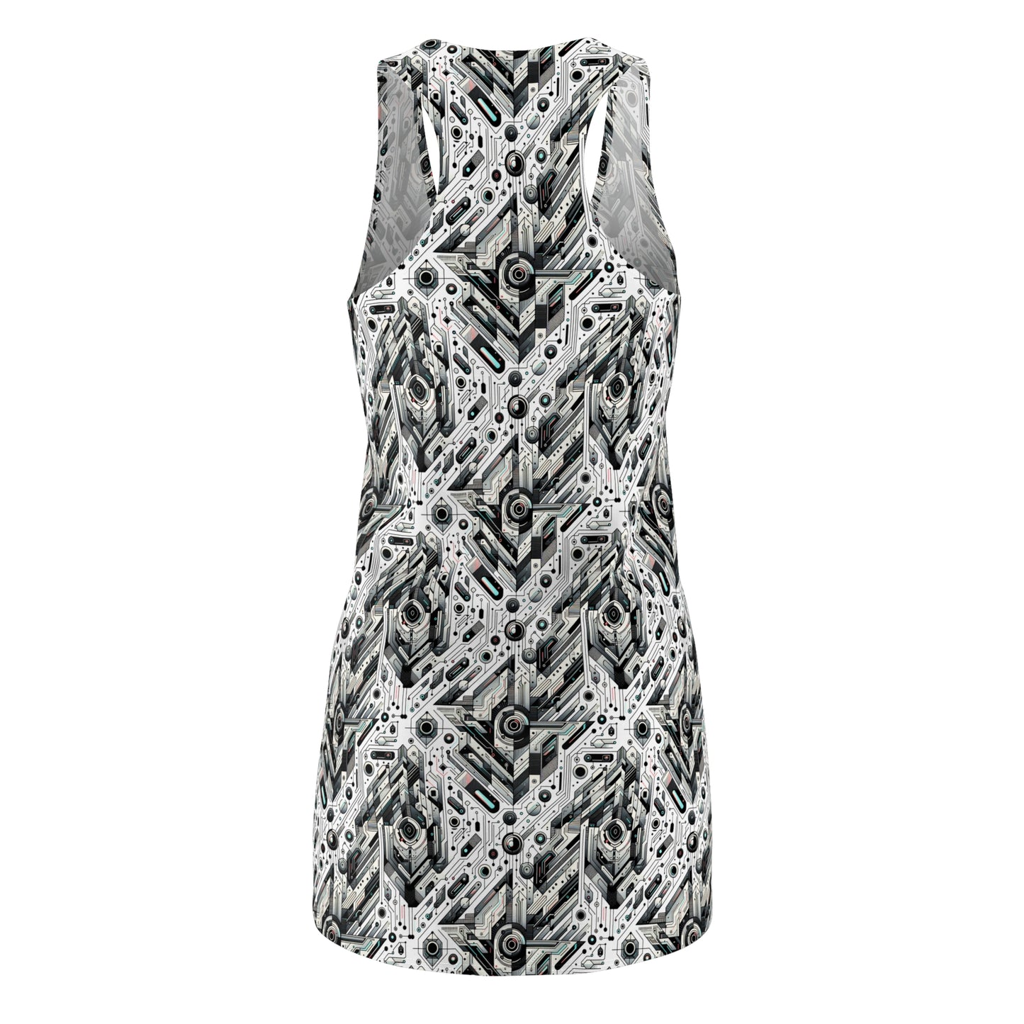 Tech-Infused Streetwear Tech-Forward Minimalism Women's Cut & Sew Racerback Dress - 8404 Design-51