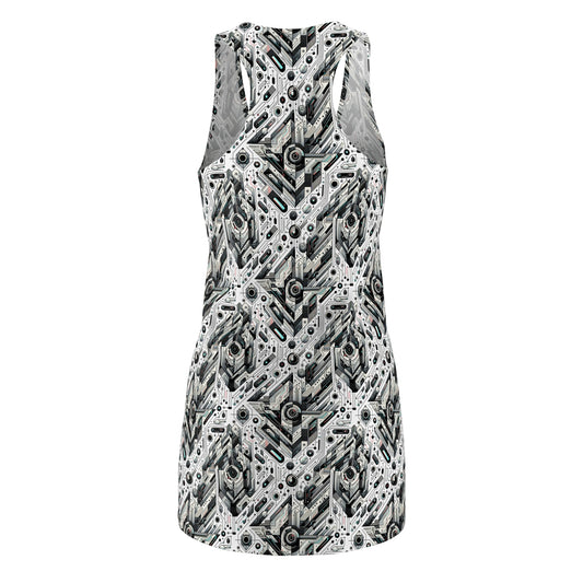 Tech-Infused Streetwear Tech-Forward Minimalism Women's Cut & Sew Racerback Dress - 8404 Design-51