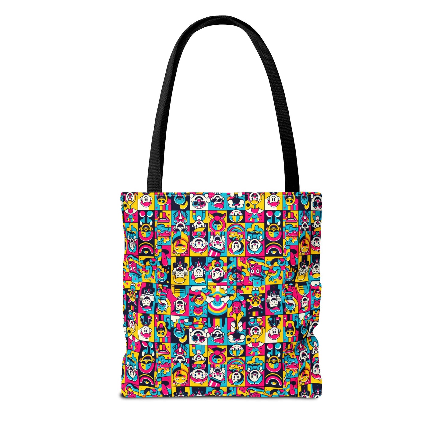 Neon Pop Playful Pop Culture Mashup Tote Bag - 8404 Design-60