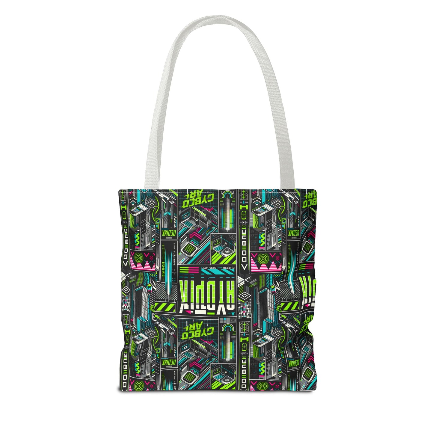 Tech-Forward Graphics Tech-Inspired Streetwear Tote Bag - 8404 Design-46