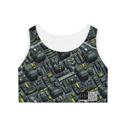 Tech Utility Streetwear Futuristic Tech-Forward Sports Bra - 8404 Design-47