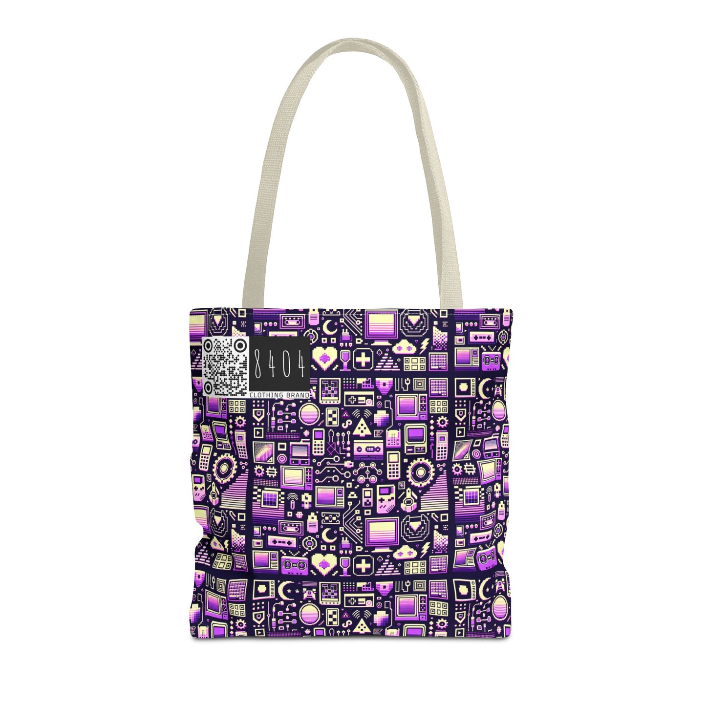 Digital Nostalgia Remix Modern Vintage Fusion Tote Bag - 8404 Design-54