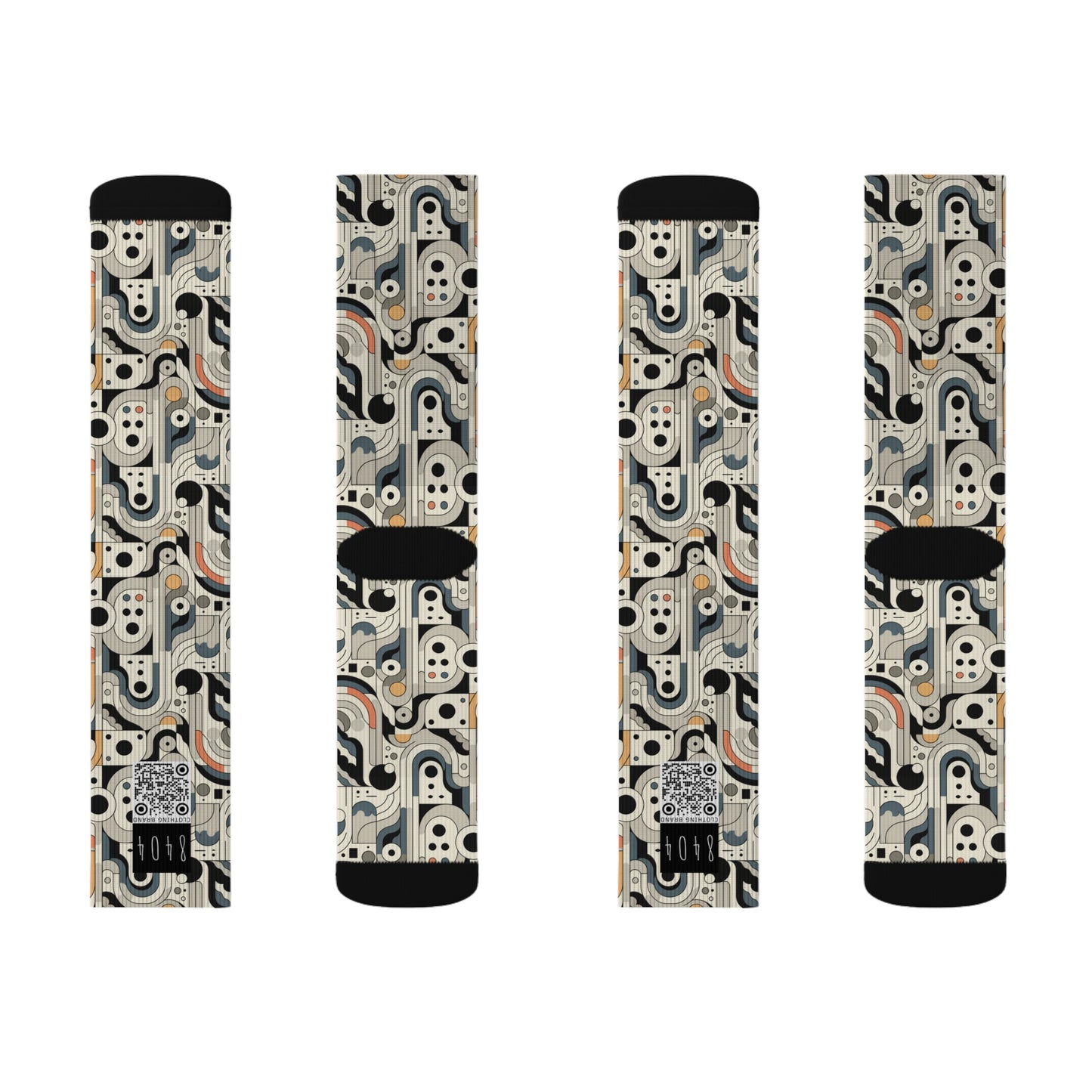 Modern Minimalism Minimalist Tech Sublimation Socks - 8404 Design-60