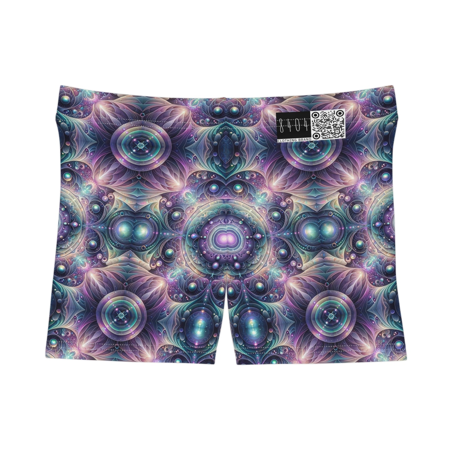 Iridescent Tech Fusion Tech-Forward Streetwear Women's Shorts - 8404 Design-61