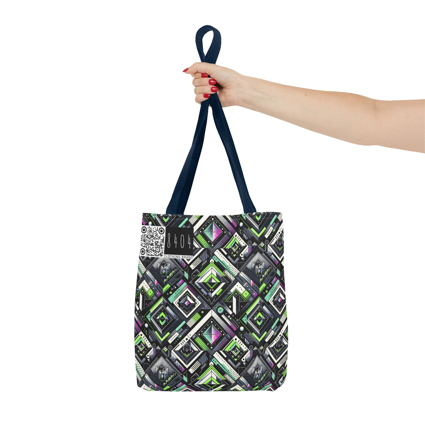 Retro Futurism Graphics Tech-Forward Streetwear Tote Bag - 8404 Design-48