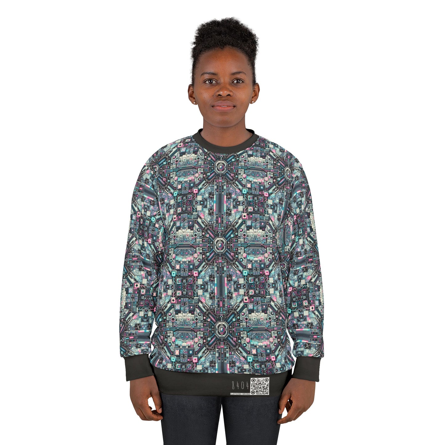 Digital Renaissance Tech-Forward Maximalism Sweatshirt - 8404 Design-44