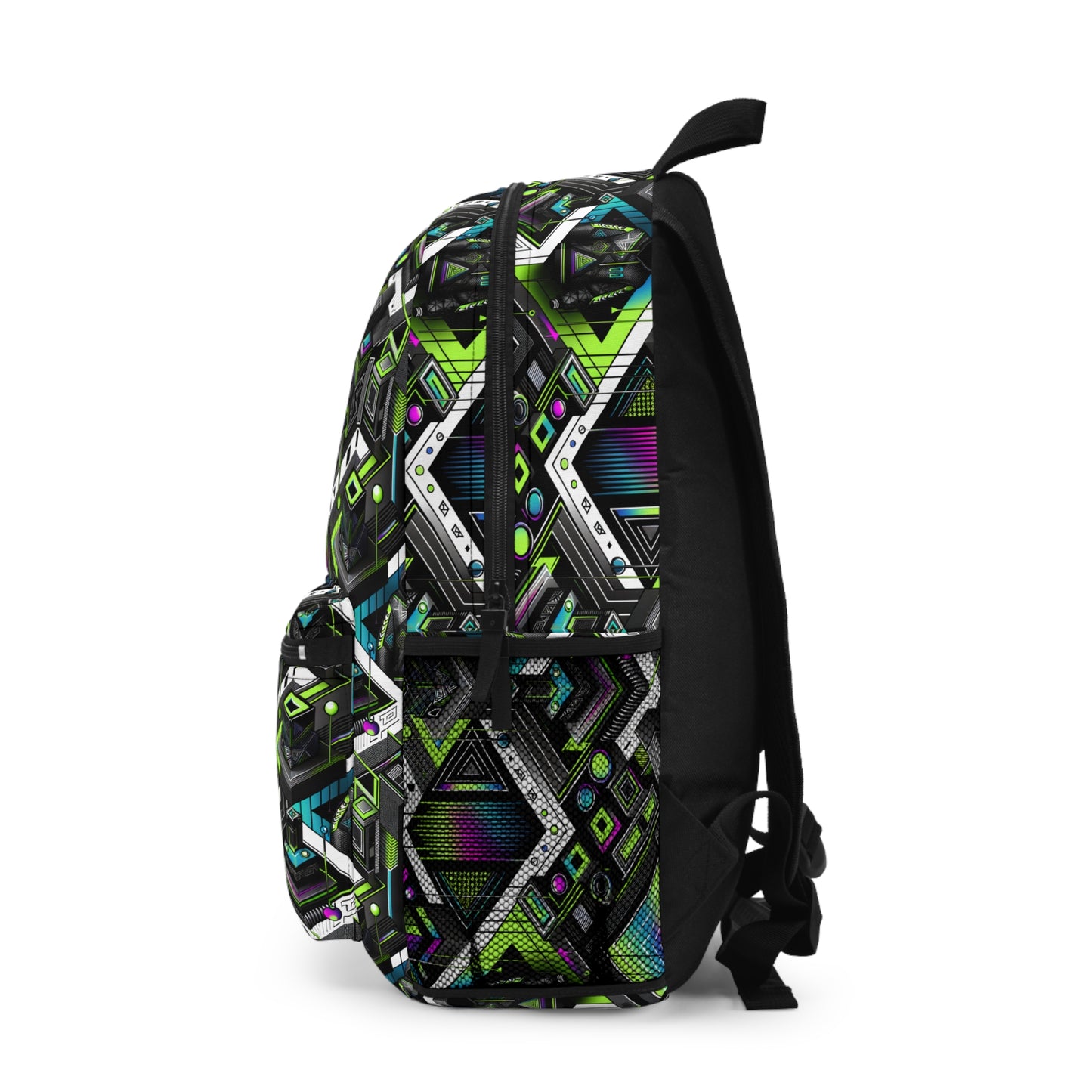 Retro Futurism Graphics Tech-Forward Streetwear Backpack - 8404 Design-52