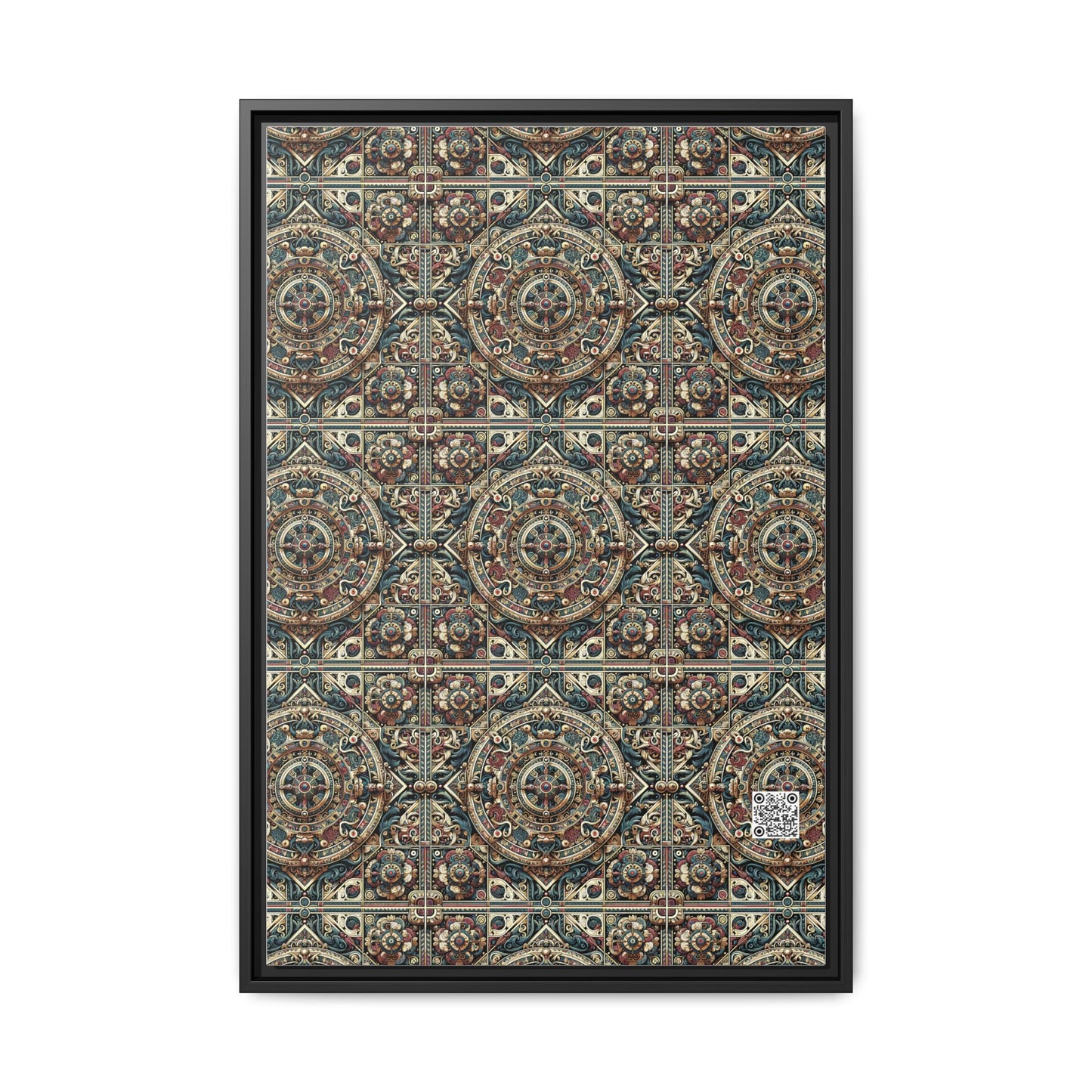 Urban Renaissance Historical Fusion With Street Edge Matte Canvas, Framed (multi-Color) - 8404 Design-57 A