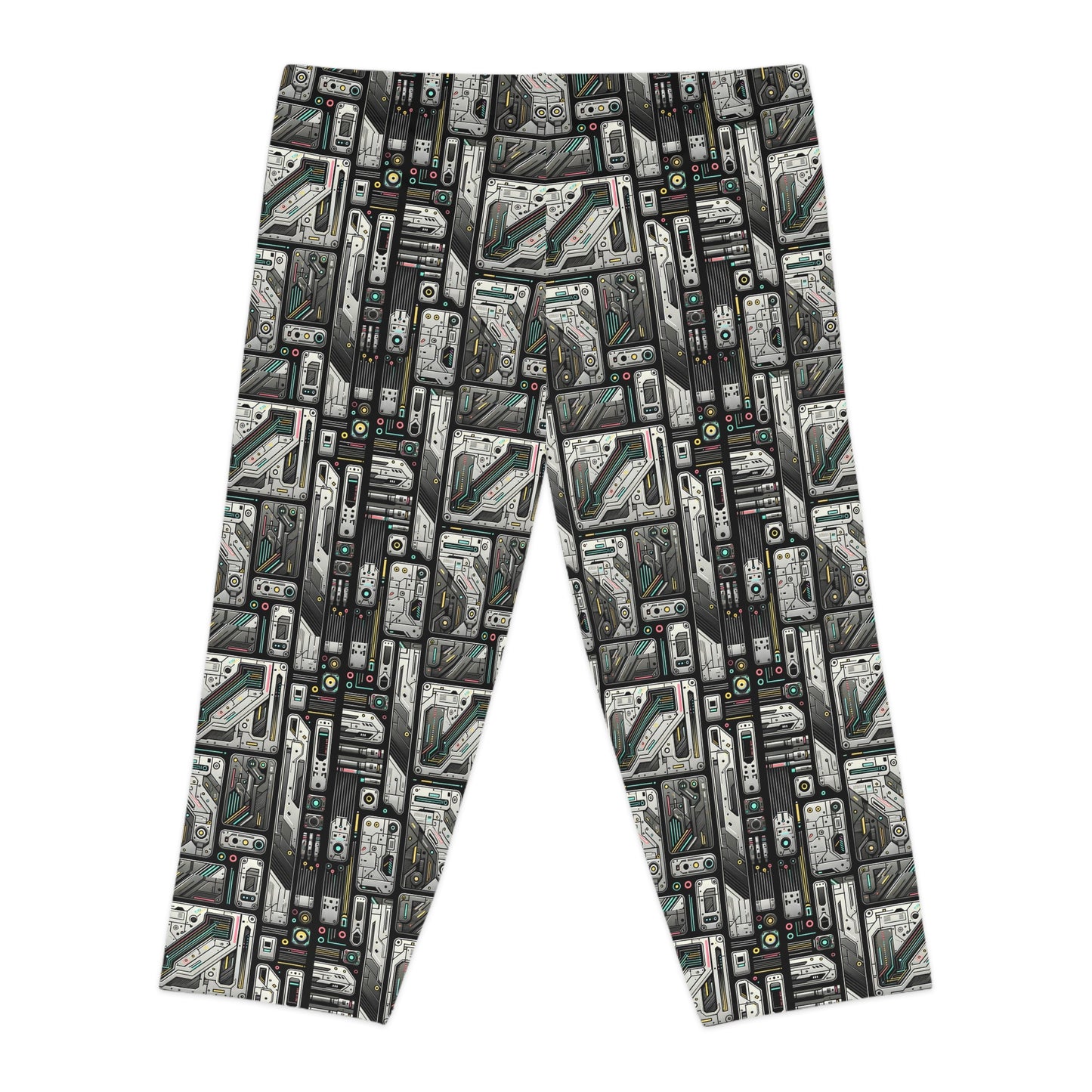 Tech Utility Gear Tech-Forward Minimalism Women's Capri Leggings - 8404 Design-45