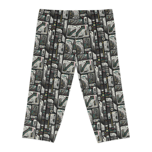 Tech Utility Gear Tech-Forward Minimalism Women's Capri Leggings - 8404 Design-45