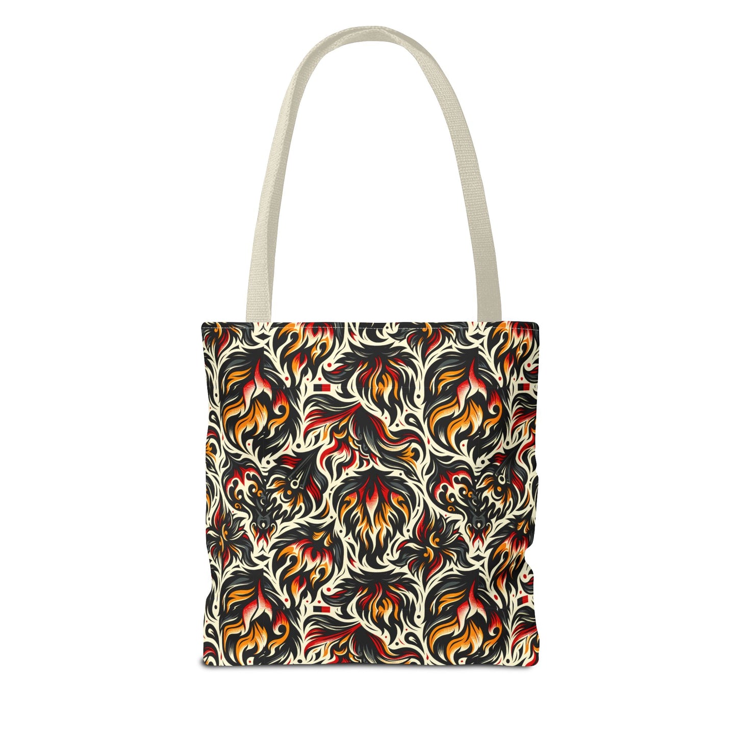 Fire & Flames Bold Streetwear Statement Tote Bag - 8404 Design-57