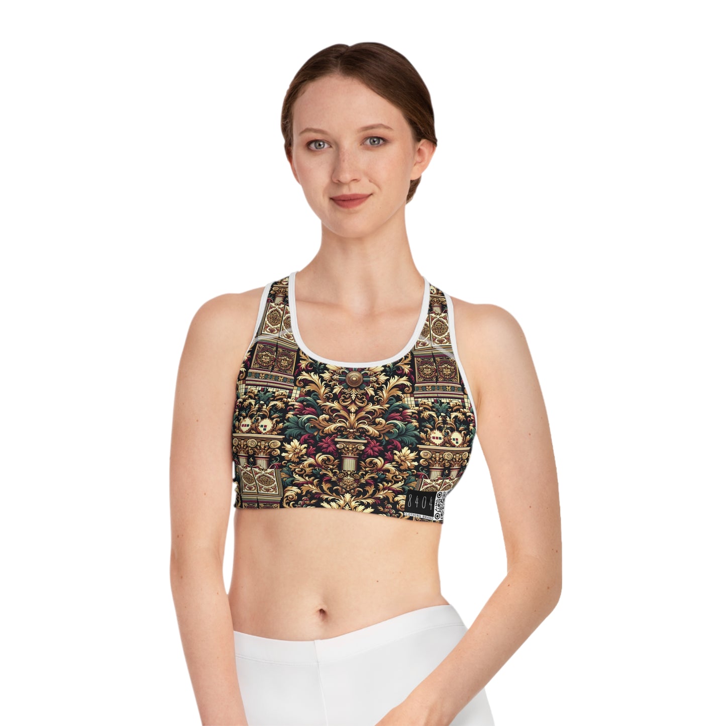 Digital Renaissance Modern Baroque Fusion Sports Bra - 8404 Design-57