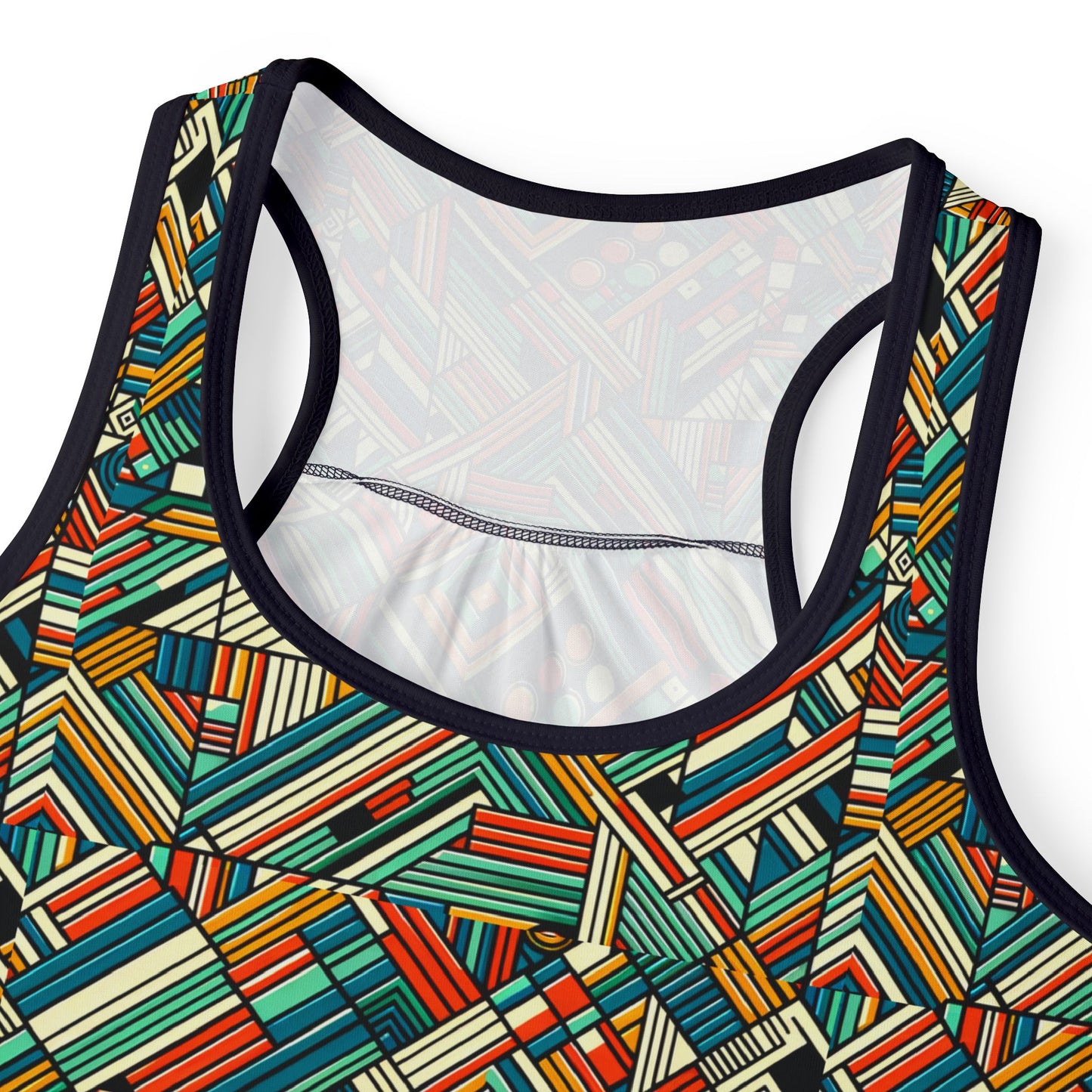 Abstract Graphic Art Modern Artistic Expression Women's Tank Top - 8404 Design-67