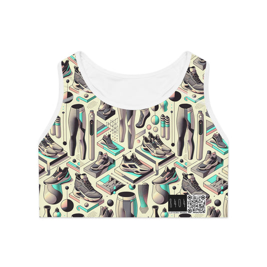 Tech-Infused Athleisure Futuristic Athletic Tech Sports Bra - 8404 Design-44