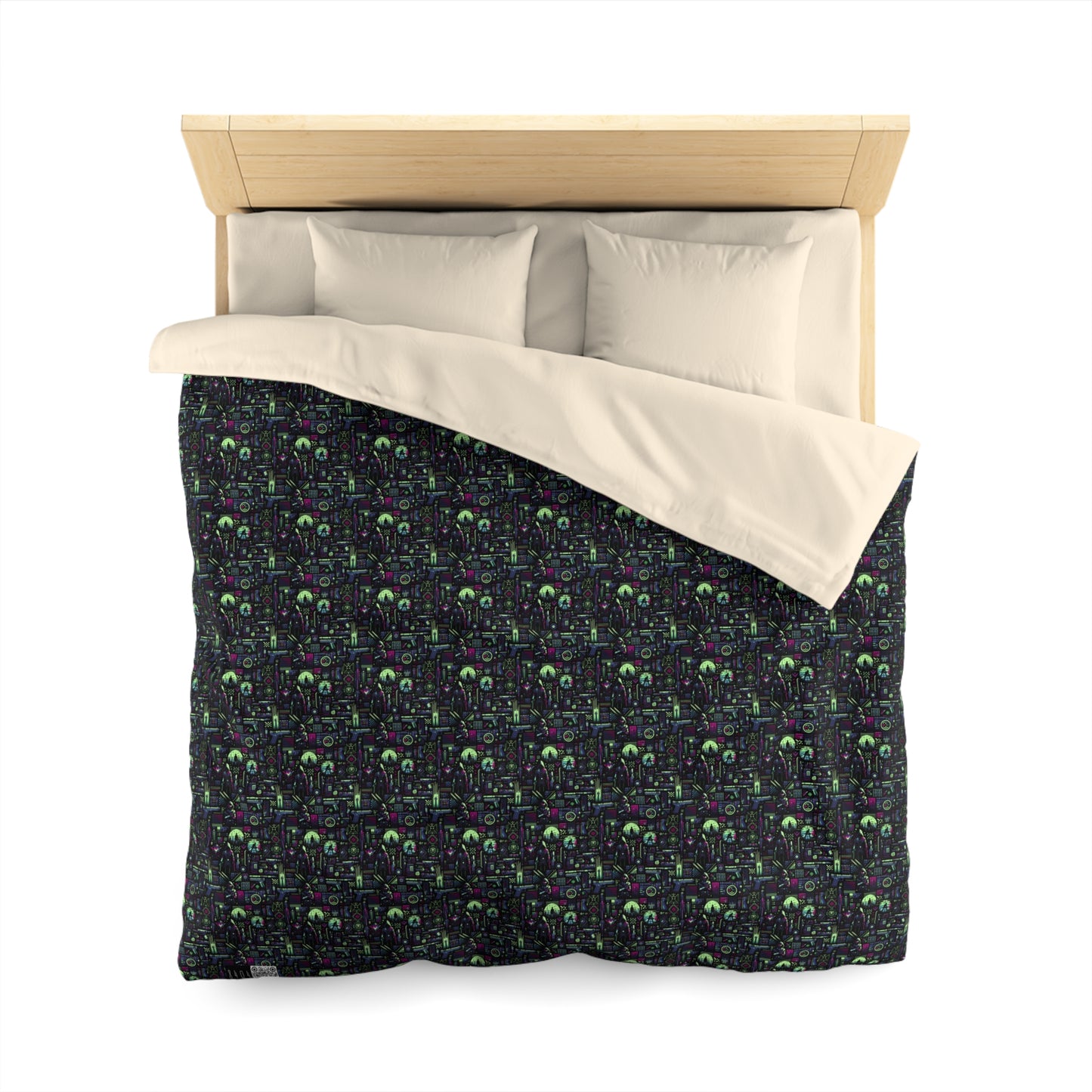Tech Noir Futuristic Cyberpunk Microfiber Duvet Cover - 8404 Design-63