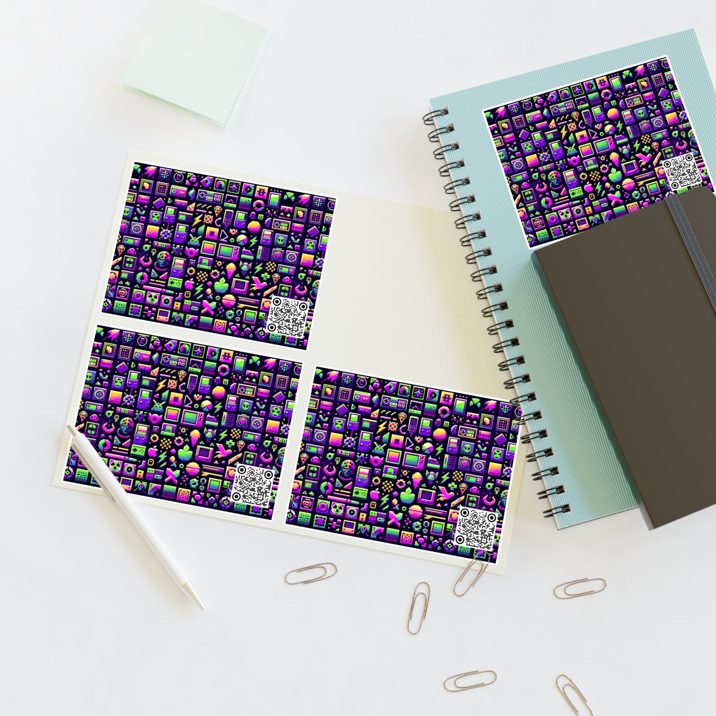 Digital Nostalgia Remix Modern Vintage Fusion Sticker Sheets - 8404 Design-49