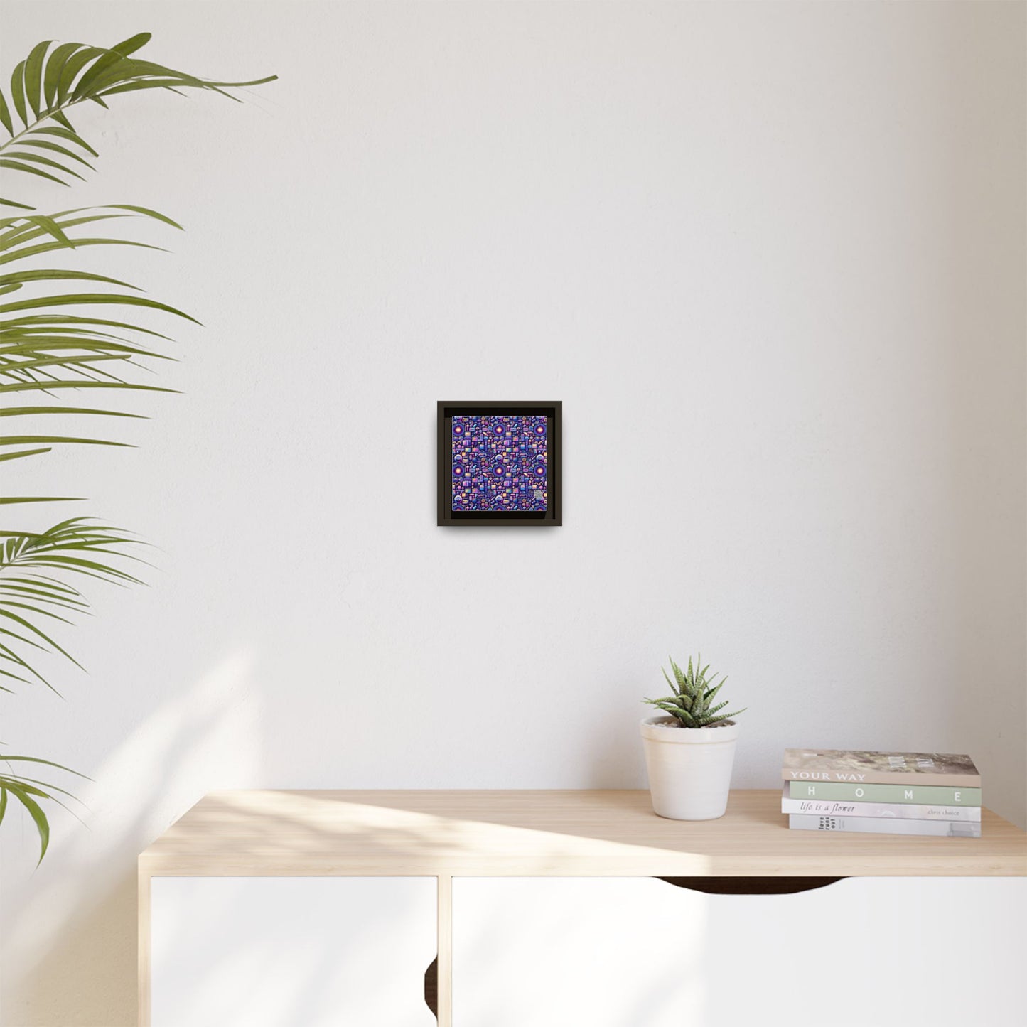 Digital Nostalgia Modern Retro Fusion Matte Canvas, Framed (multi-Color) - 8404 Design-64 B
