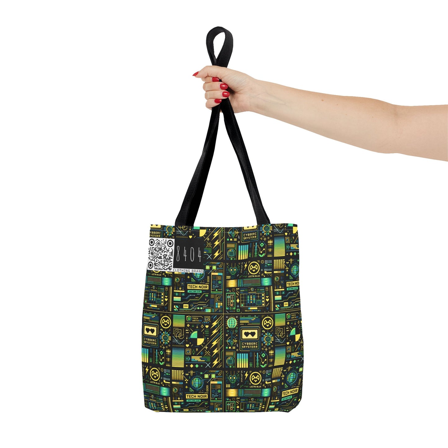 Digital Dystopia Tech Noir Tote Bag - 8404 Design-57
