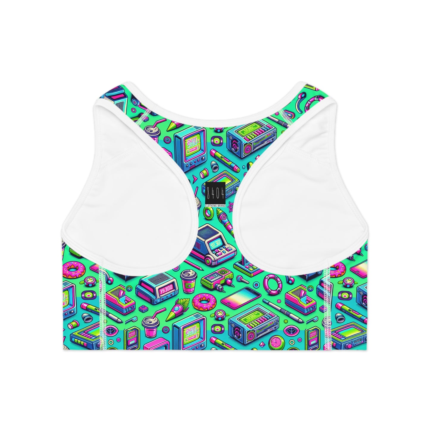 Y2k Revival Nostalgic Futurism Sports Bra - 8404 Design-48