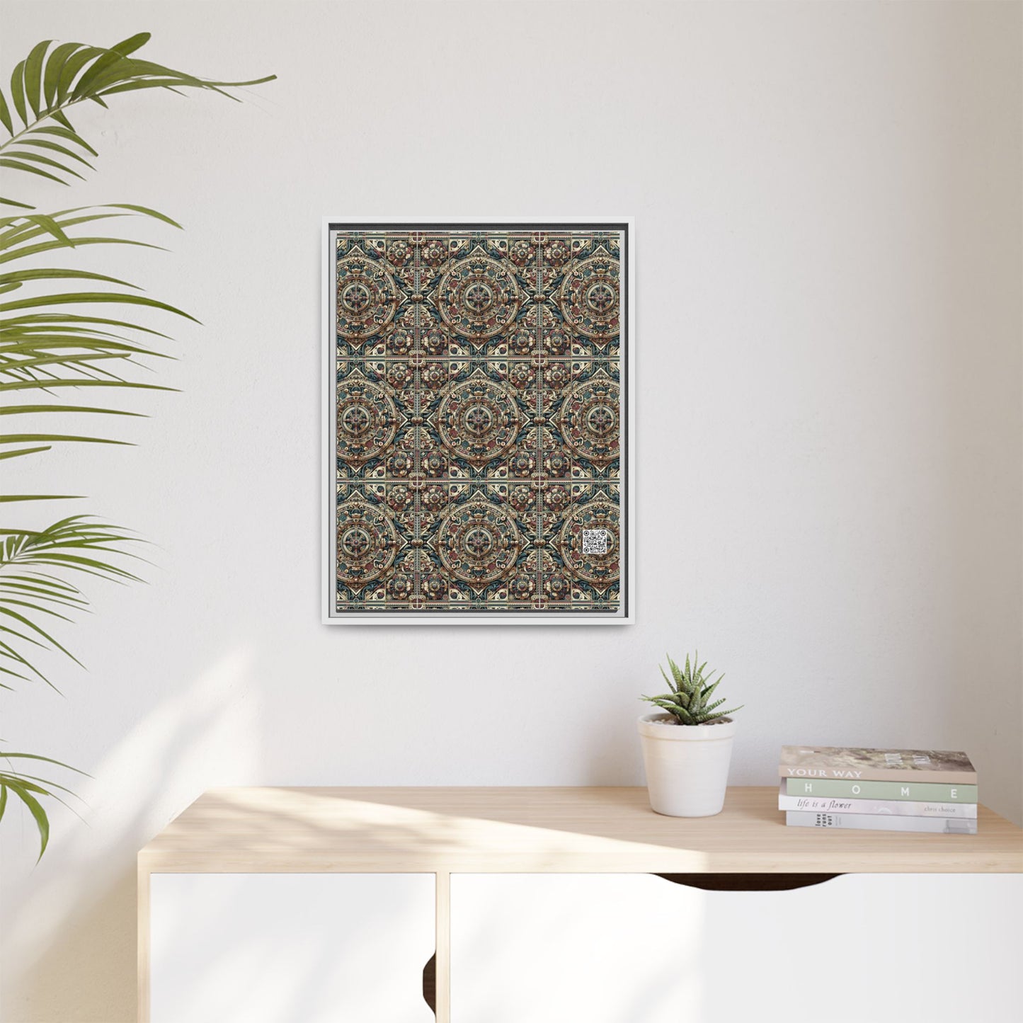 Urban Renaissance Historical Fusion With Street Edge Matte Canvas, Framed (multi-Color) - 8404 Design-57 A