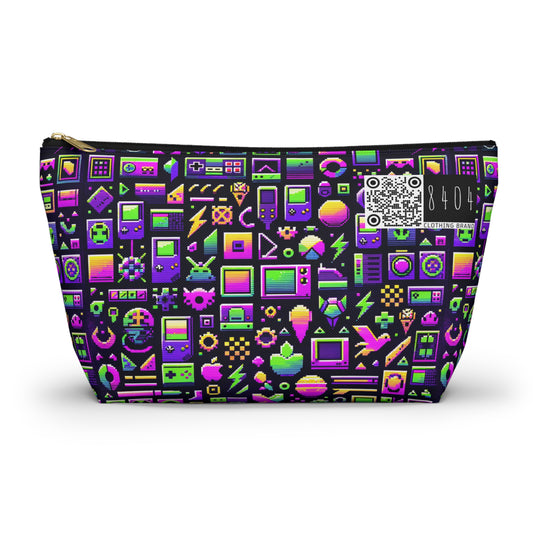 Digital Nostalgia Remix Modern Vintage Fusion Accessory Pouch W T-Bottom - 8404 Design-49