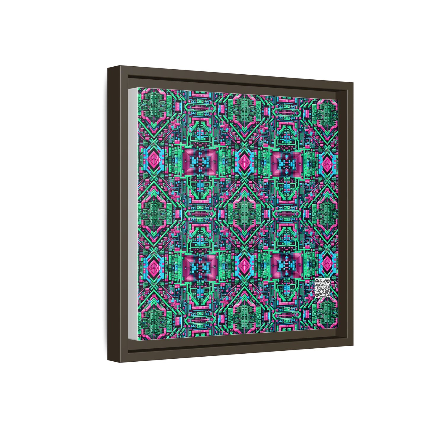 Digital Glitch Vibes Tech-Inspired Streetwear Matte Canvas, Framed (multi-Color) - 8404 Design-71 B