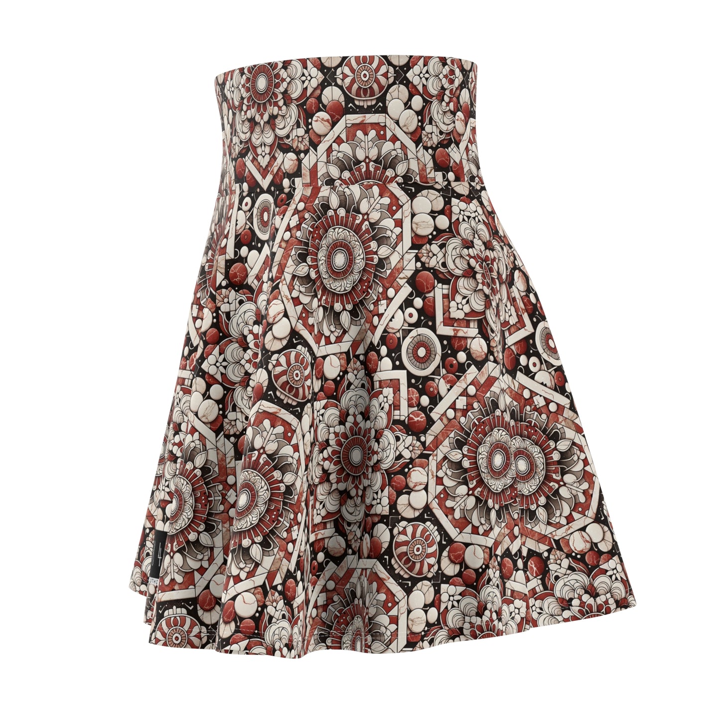 Neo Jomon Sculptural Aesthetics Artisanal Streetwear Women's Skater Skirt - 8404 Design-55