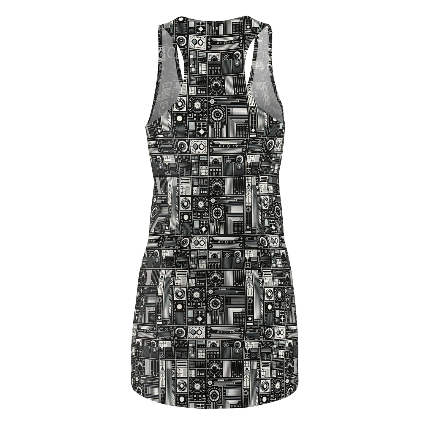 Digital Minimalism Minimalist Tech Women's Cut & Sew Racerback Dress - 8404 Design-62