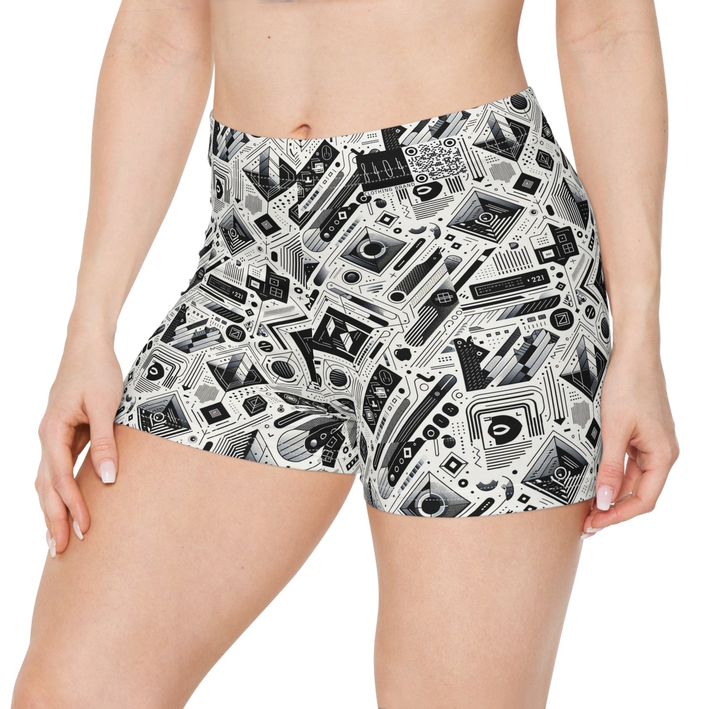 Tech Minimalism Minimalist Tech Women's Shorts - 8404 Design-72
