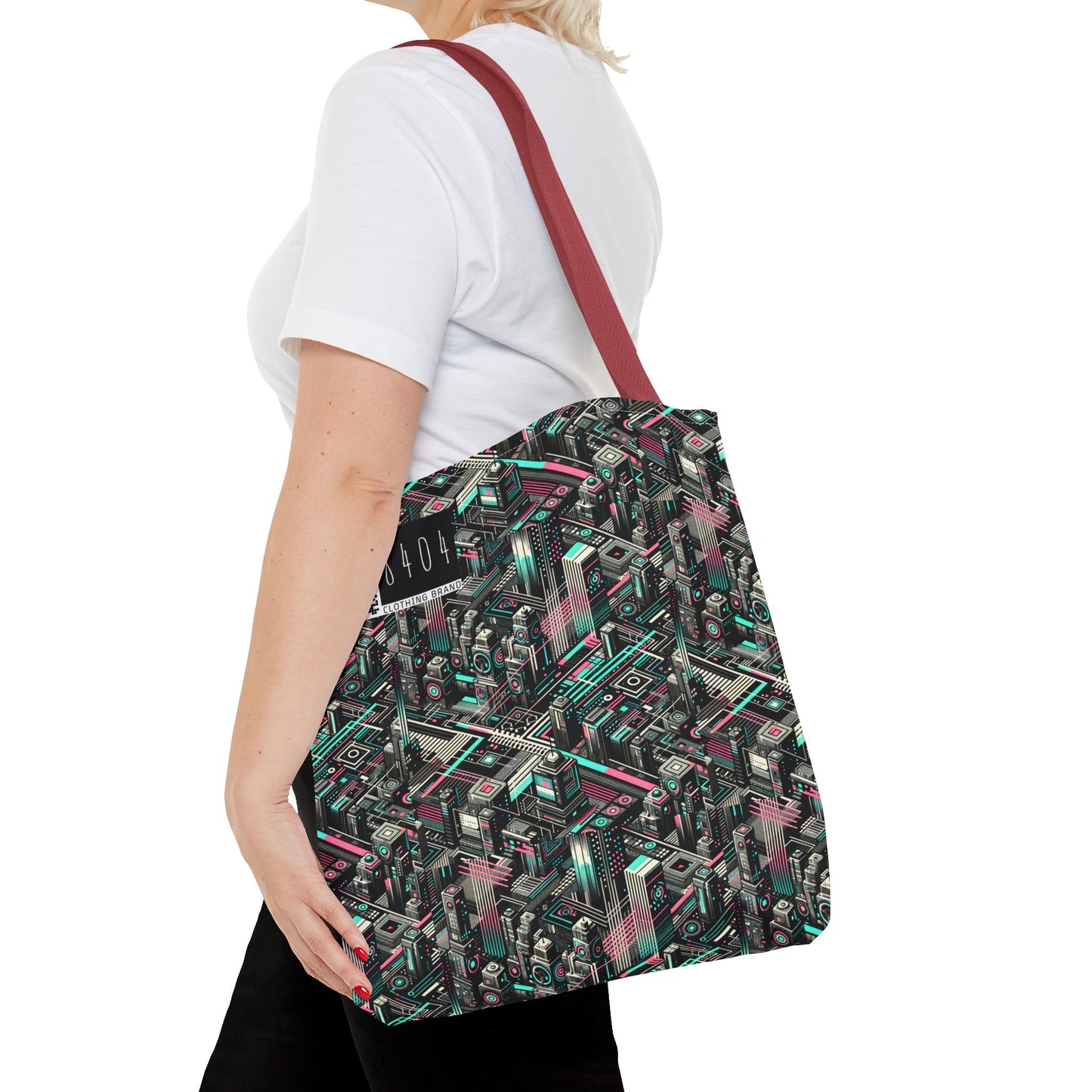Digital Dreamland Tech-Inspired Streetwear Tote Bag - 8404 Design-51