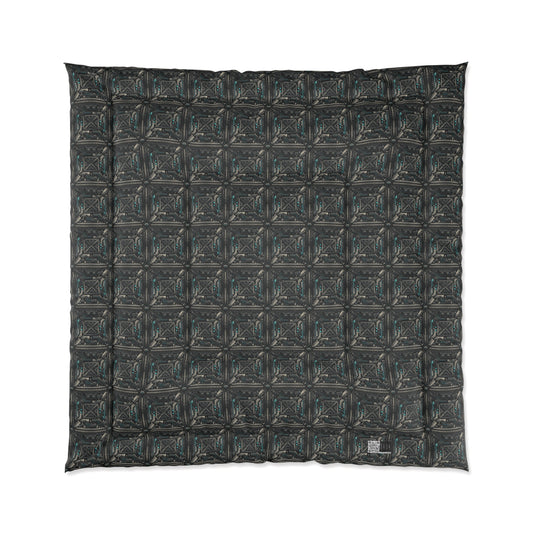 Tech Noir Futuristic Tech Aesthetic with a Dark Twist Comforter - 8404 Design-59