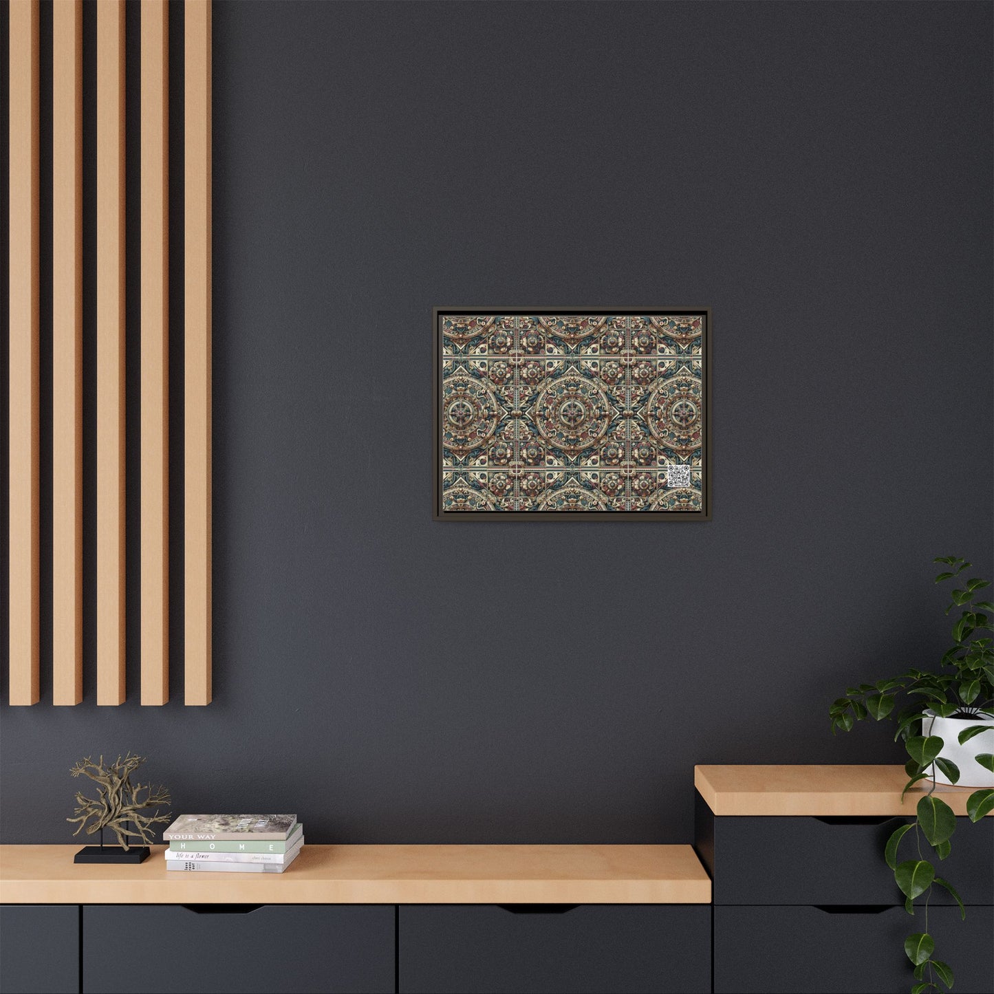 Urban Renaissance Historical Fusion With Street Edge Matte Canvas, Framed (multi-Color) - 8404 Design-57 A