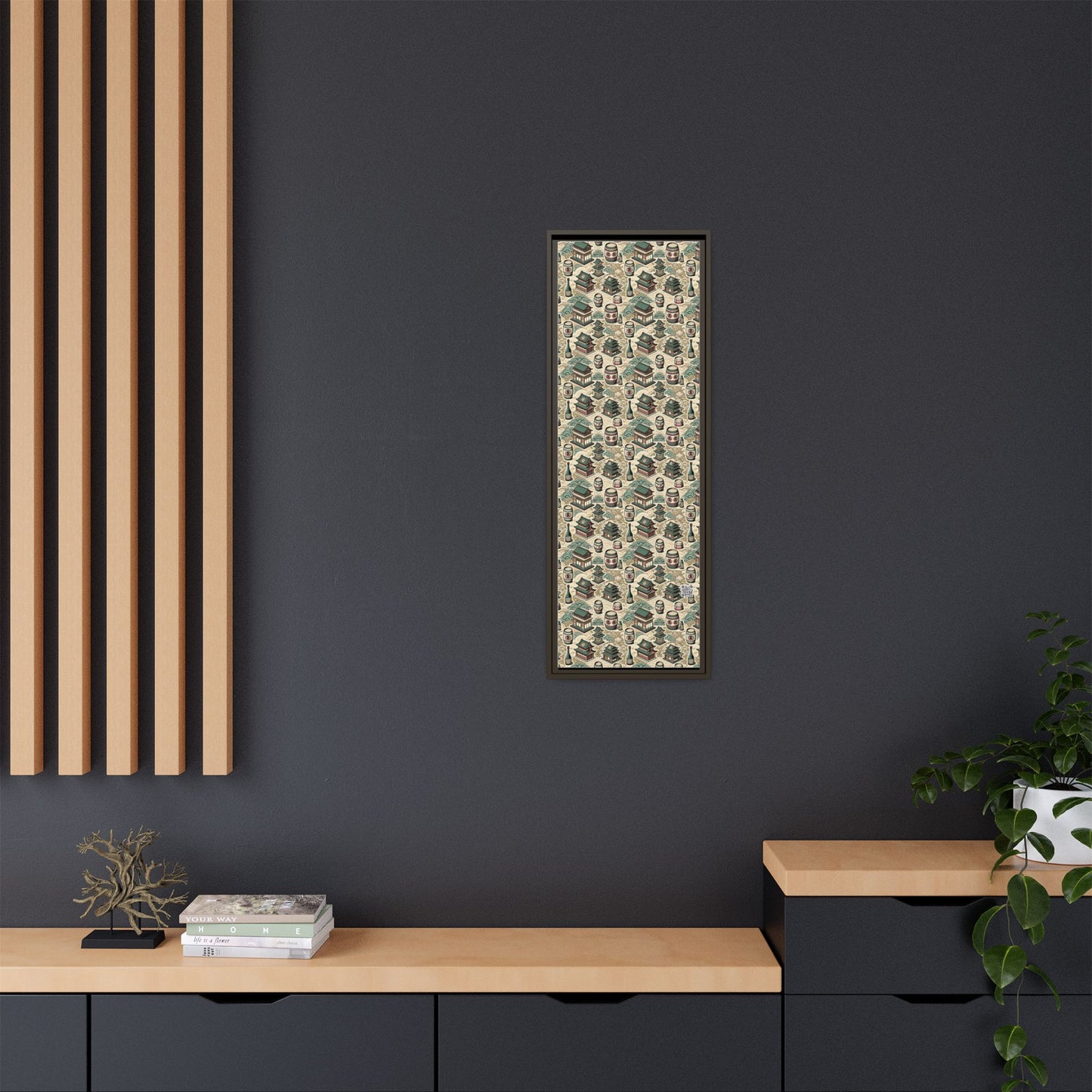 Cultural Artisanal Fusion Contemporary Cultural Elegance Matte Canvas, Framed (multi-Color) - 8404 Design-68 B