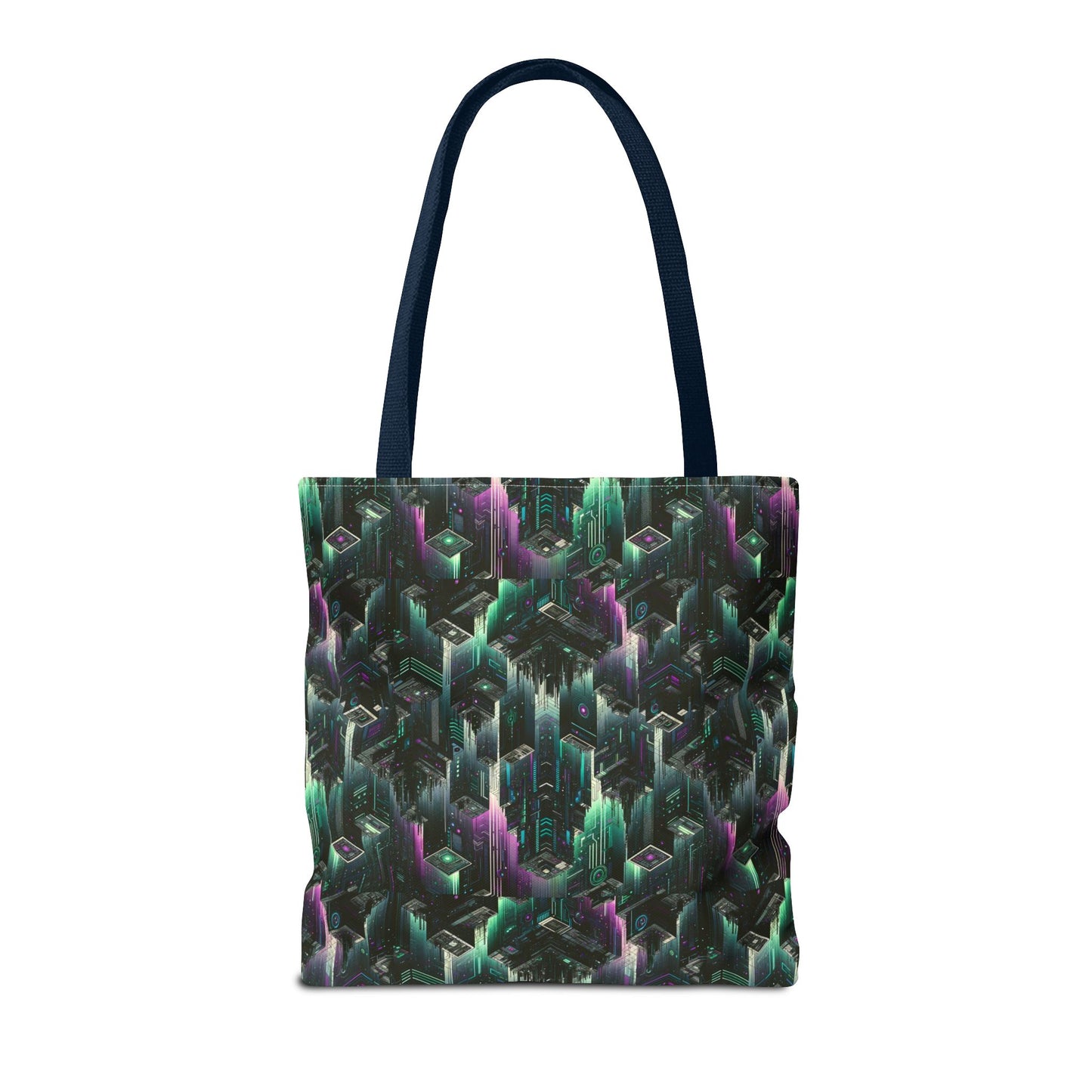 Tech Noir Aesthetics Tech-Forward Urban Dystopia Tote Bag - 8404 Design-44