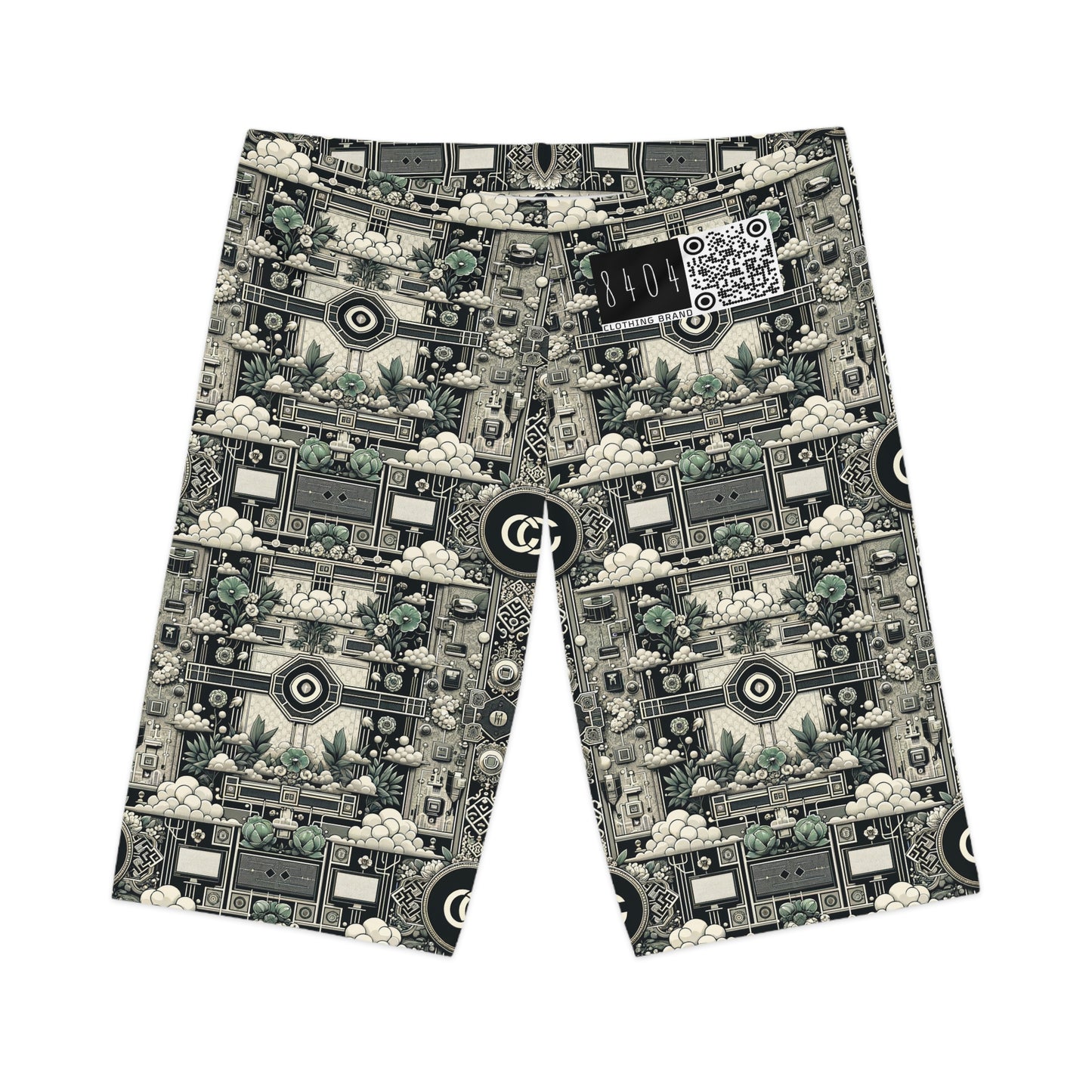 Cyber Garden Party Tech Garden Extravaganza Women's Bike Shorts - 8404 Design-54
