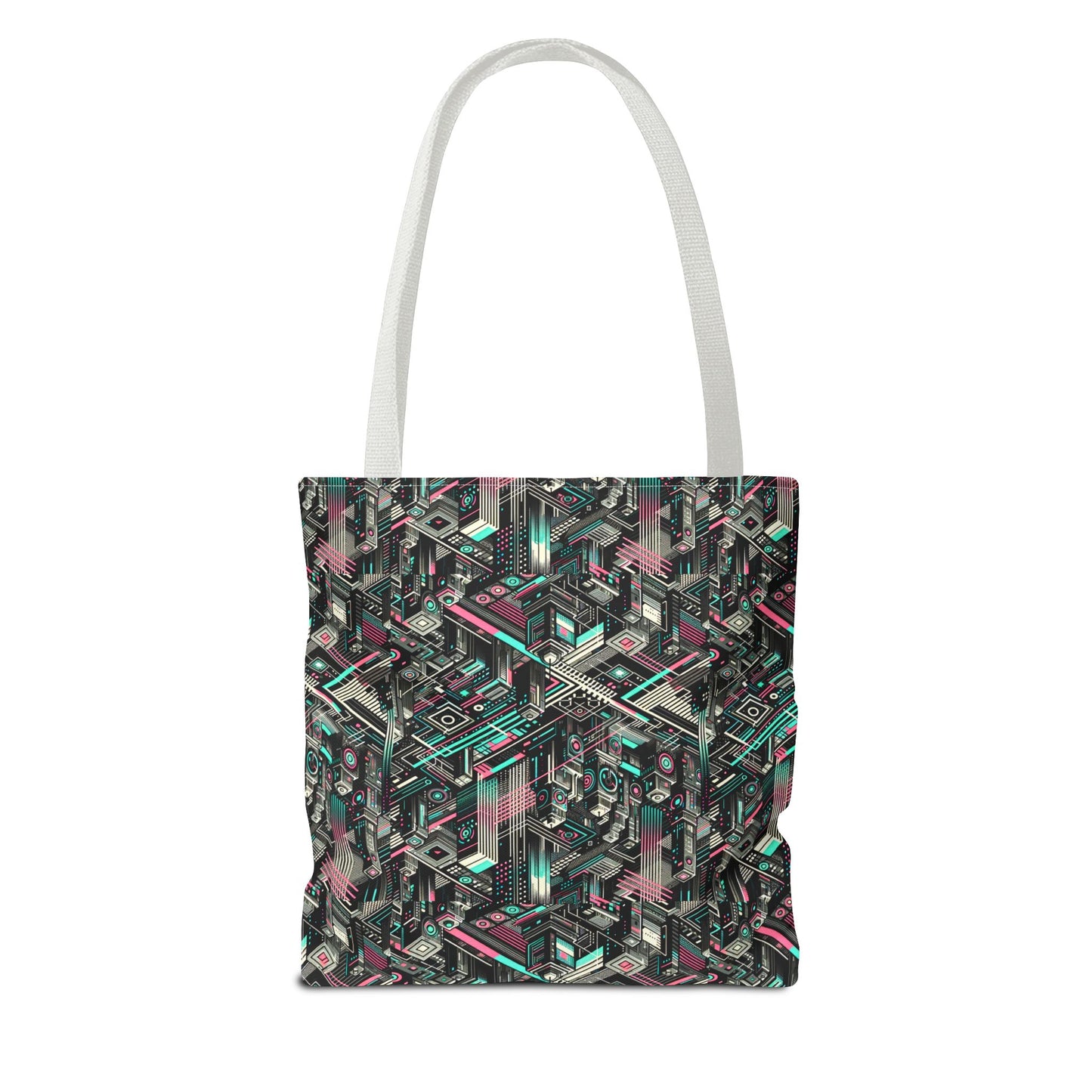 Digital Dreamland Tech-Inspired Streetwear Tote Bag - 8404 Design-51