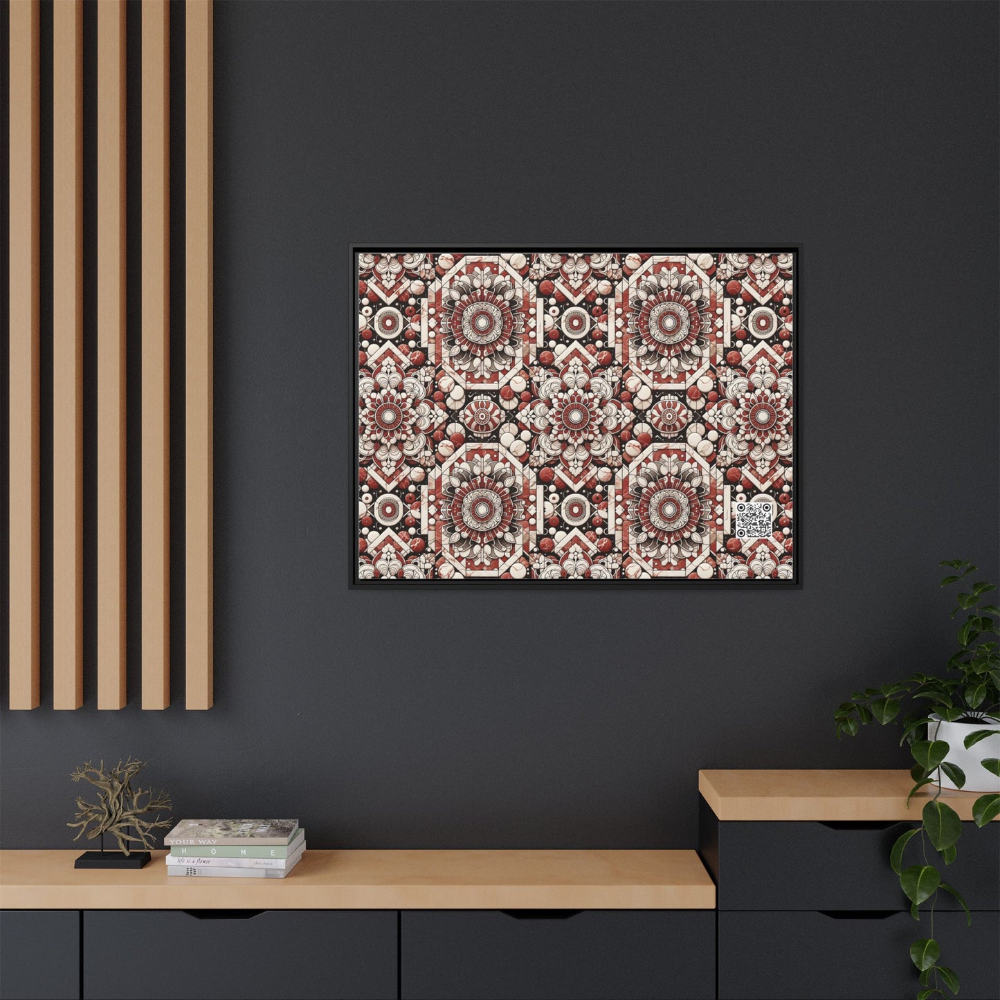 Neo Jomon Sculptural Aesthetics Artisanal Streetwear Matte Canvas, Framed (multi-Color) - 8404 Design-55 A
