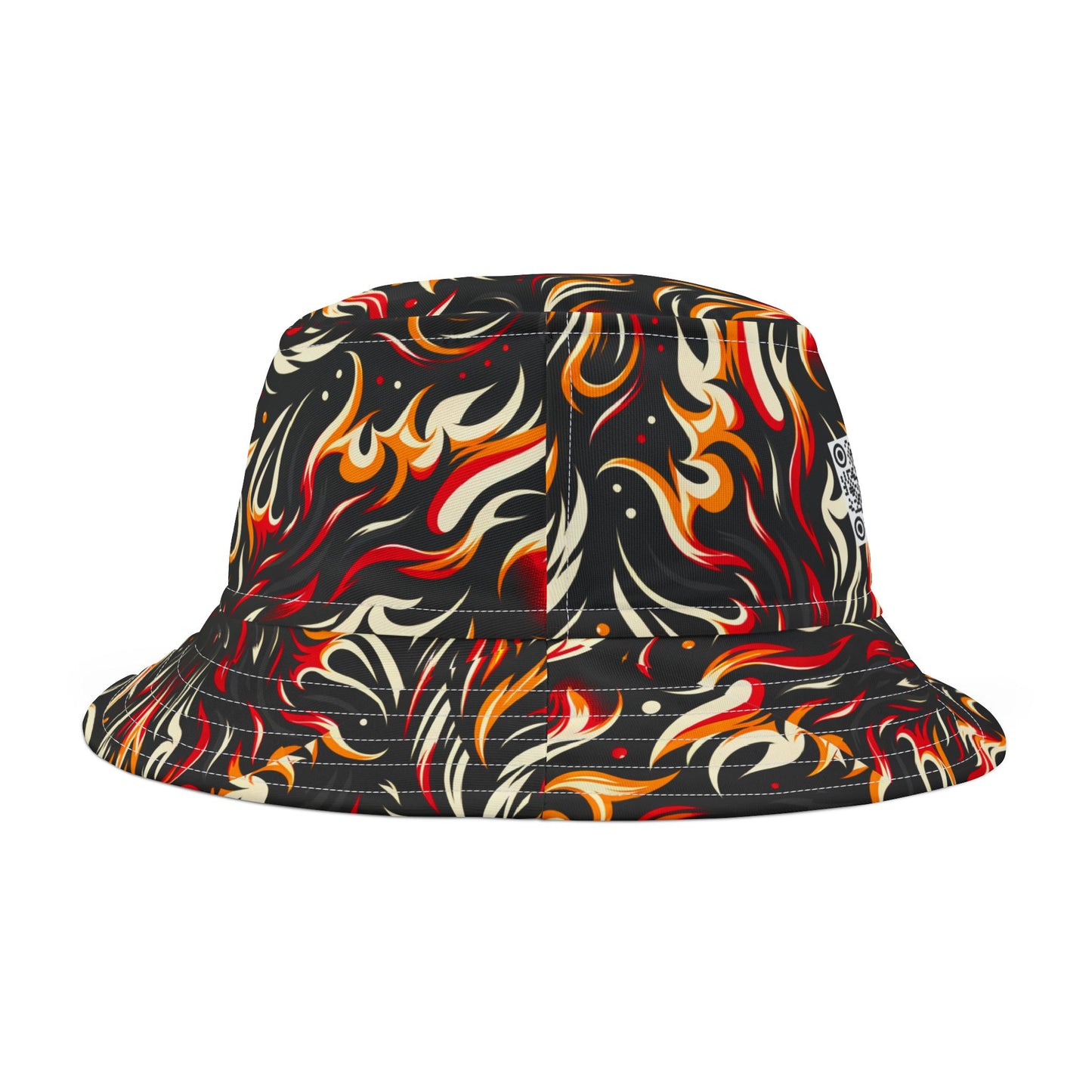 Fire & Flames Bold Streetwear Statement Bucket Hat - 8404 Design-60